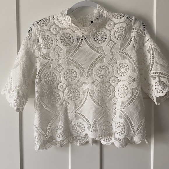 Tops - White Lace Top